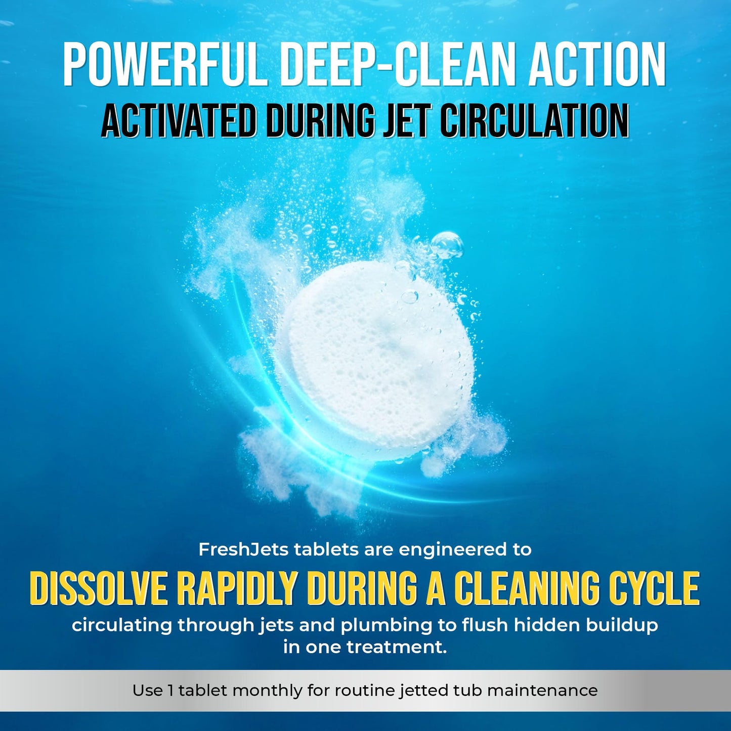 Lemant Jetted Tub Cleaner Bathtub Tablets (24 pack) | Compatible with Whirlpool & Spa Bath System, Whirl Tubs, Jets, Professional Septic Safe Jet Tub