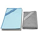 Exprosiflux Lint-Free Streak-Free Glass Cleaning Cloth 3-Pack - Microfiber Towels Polish & Scrub with Only Water for Windows, Cars, Mirrors - Blue