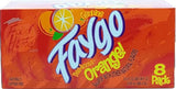 Faygo Orange! flavor soda pop. 8-pack 12-fl. oz. cans in box (1)