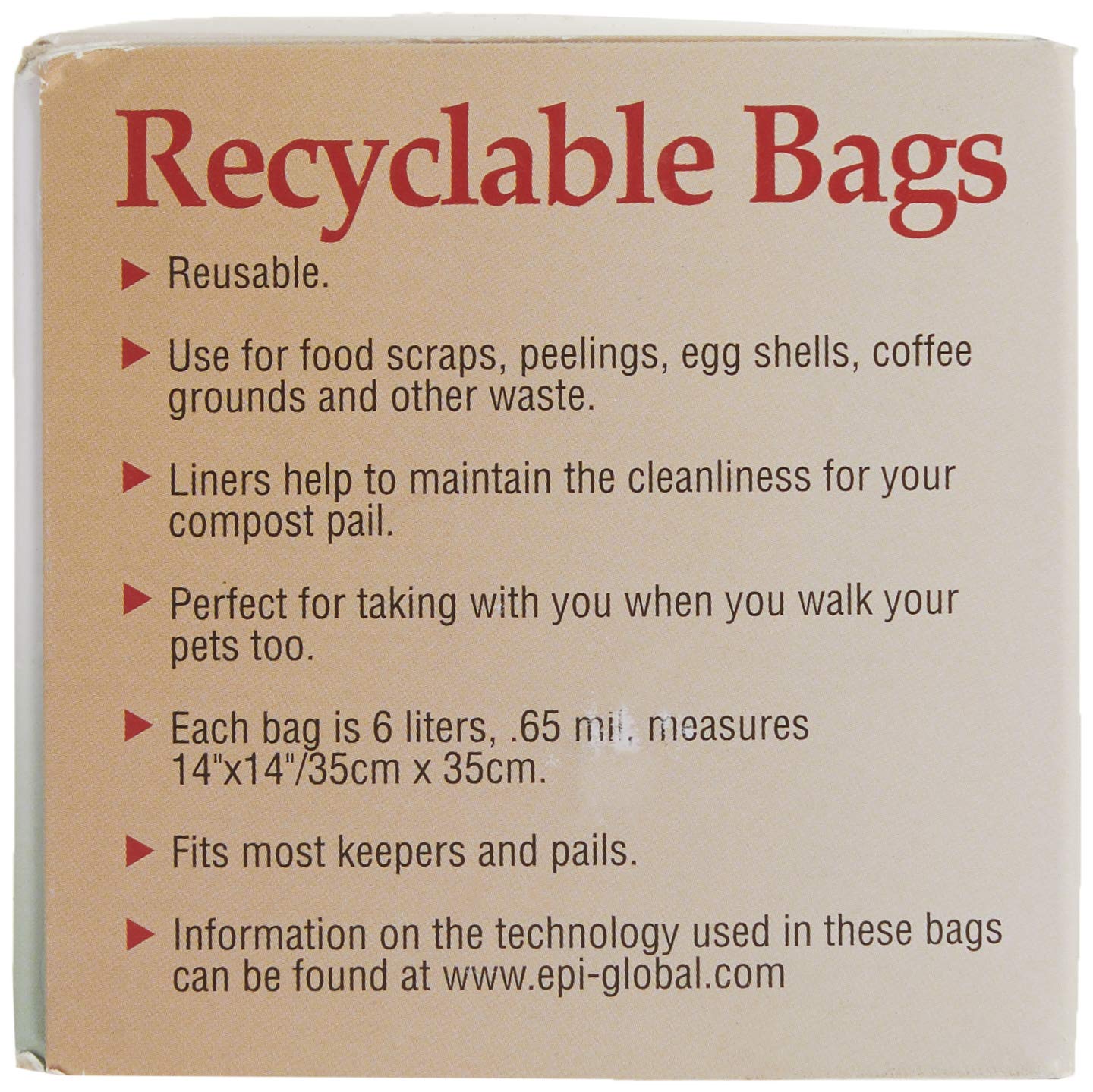 Norpro Recyclable Bags, 50 Pieces , 14in/35.5cm x 16in/40.5cm