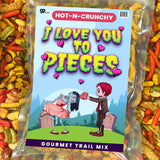 Zombie Love You to Pieces Trail Mix - Premium Spicy Romance Snack Mix Weird Food Valentine Gifts Horror Movie Night Snacks for Date Gift Basket