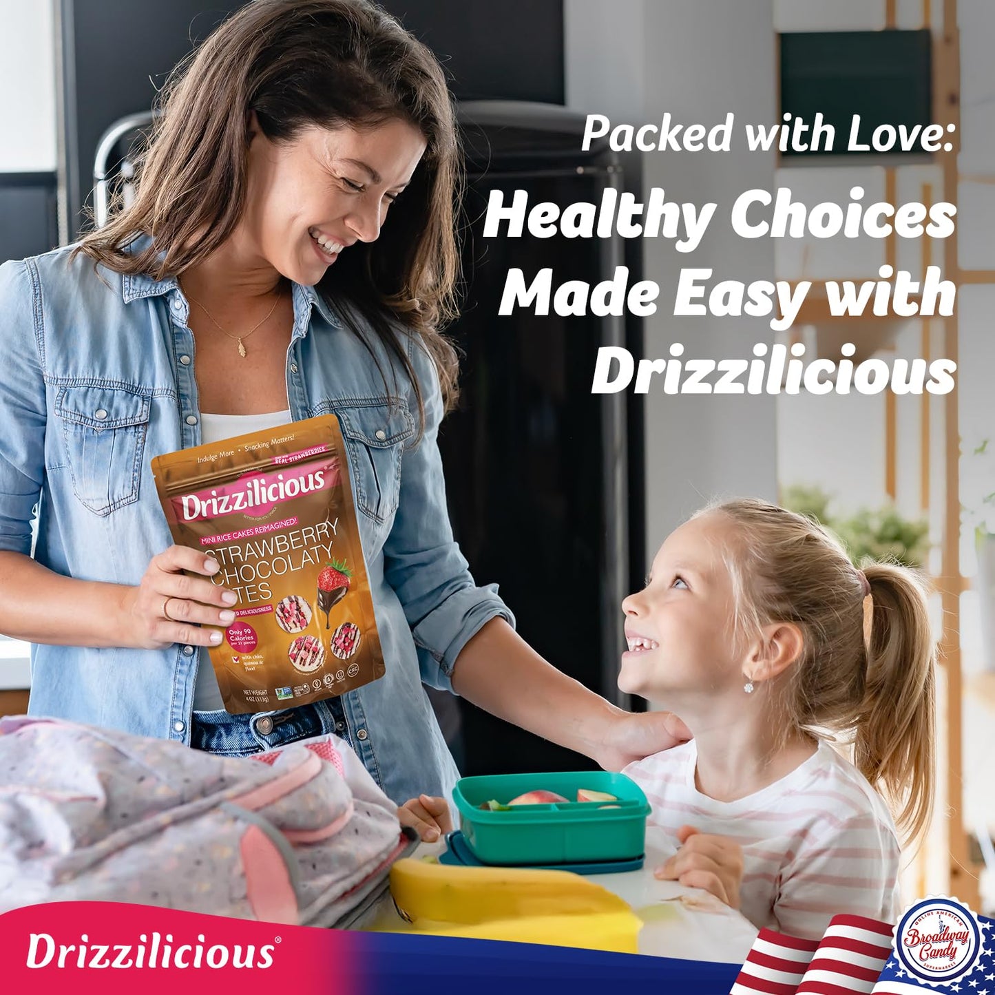 Drizzilicious Strawberry Chocolaty Bites, Mini Rice Cakes, 113g, Vegan, Gluten-Free