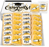 OMCookie 24 Graduation Cookies Gift Basket Box 2026 | Individually Wrapped | Congratulations Congrats Grad for Women Men Kids | Food Gift | Nut Free |