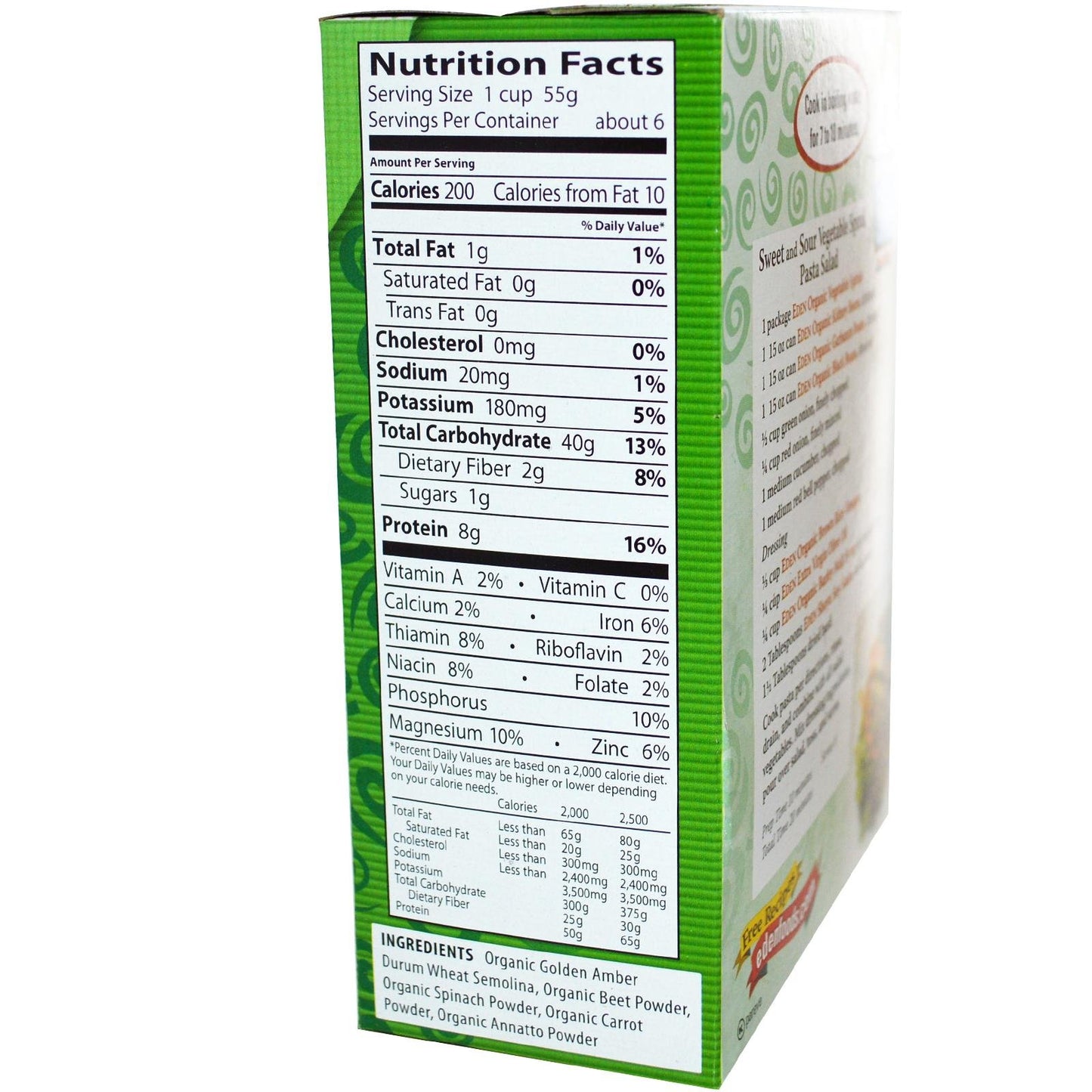Eden Foods Vegetable Spirals Pasta - 12 oz