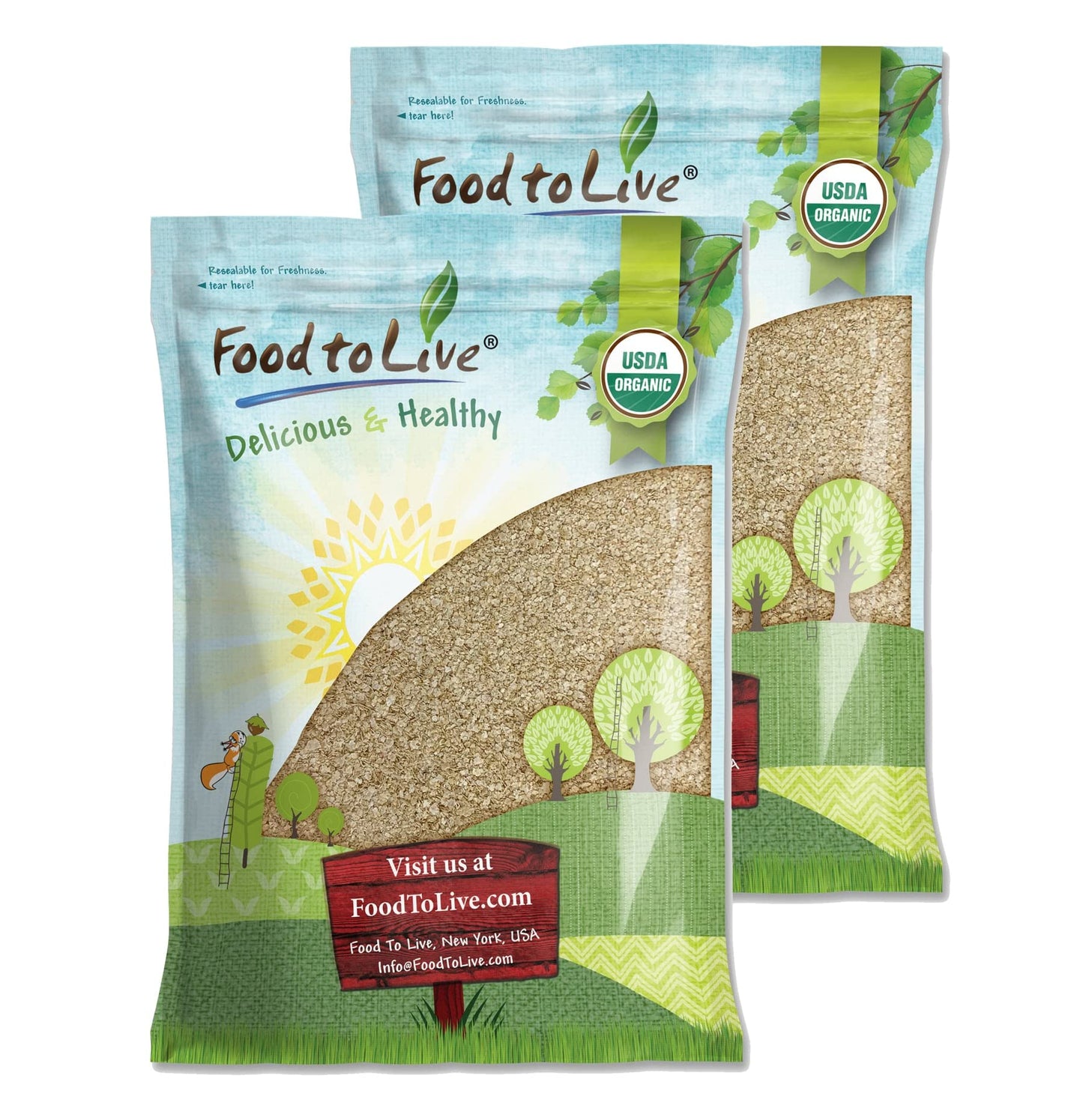 Food to Live Organic Amaranth Flakes, 16 Pounds - Non-GMO Pressed Amaranth Seeds, Vegan, Kosher, Bulk, High in Dietary Fiber, Protein, and Selenium