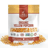 Great River Milling Organic Yellow Popcorn Kernels | Gluten Free Whole Grain Popcorn for Air Popper, Stovetop & Popcorn Machines | Non-GMO, USDA