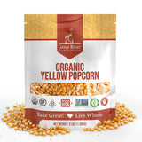 Great River Milling Organic Yellow Popcorn Kernels | Gluten Free Whole Grain Popcorn for Air Popper, Stovetop & Popcorn Machines | Non-GMO, USDA