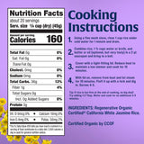 Lundberg Jasmine Rice, Regenerative Organic Certified - Non-Sticky, Aromatic Long-Grain White Rice, Responsibly Grown in California, 64 Oz