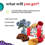 David’s Cookies Father's Day Gluten-Free Cookies and Brownies Gift Tin - Chocolate Chip Cookies and Brownies in Celebrate Dads Sweet Sampler - Gourmet