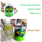 Korean Best Variety Energy Drink Box Deal - SACSAC, RICE PUNCH, PEAR JUICE - (SACSAC GRAPE, 12 CANS)
