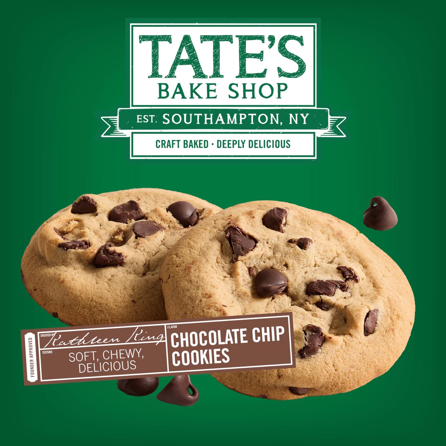 Tate's Bake Shop Soft Baked Cookies, Chocolate Chip, 4-8 oz Bags