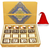 Ghasitaram Gifts Christmas Gifts - 16 pcs Assorted Choco Dryfruit Bites SQ Box 400 GMS