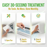 QwikTreat AC Pan Tablets & HVAC Drain Line Cleaner | Condensate Drain Pan Treatment Tabs | Remove Air Conditioner Pipe Clogs, Algae, & Control Odors