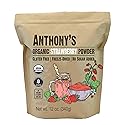 Anthony's Organic Strawberry Powder, 12 oz, Freeze Dried, Gluten Free, No Sugar Added, Non GMO