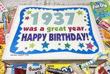 RETRO CANDY YUM ~ 1937 89th Birthday Gift Box of Nostalgic Candy Mix from Childhood for 89 Year Old Man or Woman Born 1937
