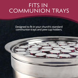TrueVine Elements Cup - Prefilled Communion Cups and Wafer Set, Offset Tabs, Juice & Crispy Wafer, Sealed for Freshness, Holy Communion Bread