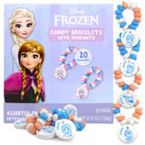 Disney Frozen Candy Bracelets, Edible Jewelry with Character Charms, Individually Wrapped Party Favors, 20 Pieces Inside