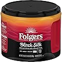 Folgers Black Silk Dark Roast Ground Coffee, 22.6 Ounce Canister