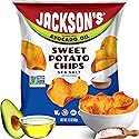 Jackson’s Sweet Potato Kettle Chips with Sea Salt made with Avocado Oil (1.5 oz, Pack of 10) - Allergen-friendly, Gluten Free, Peanut Free, Vegan
