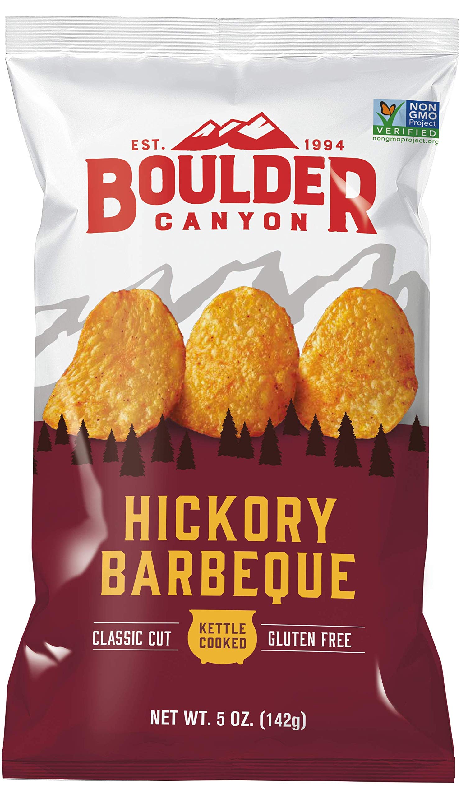 Boulder Chips Hickory BBQ Potato Chips, 5 Ounce - 12 per case.