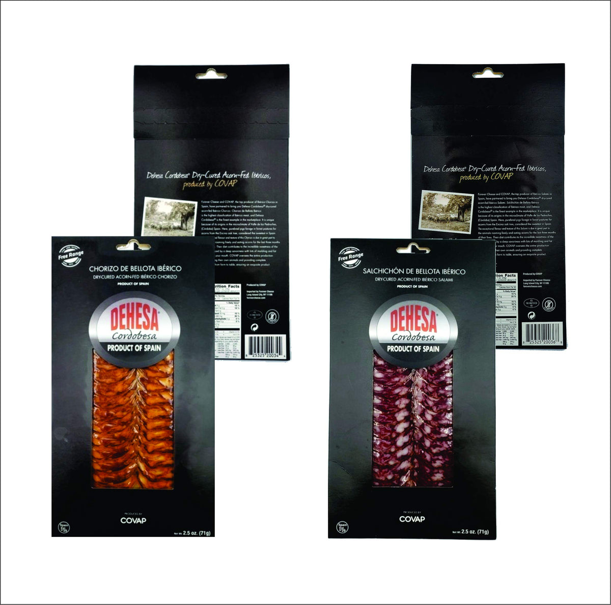 Chorizo + Salami | Dry-Cured Acorn-Fed 100% Iberico | 3oz/ea | Pack of 1