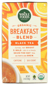 Whole Foods Market, Tea Black Breakfast Blend Organic, 20 Count