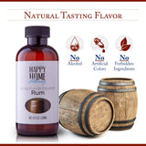 Happy Home Flavoring Imitation Rum Baking Flavor Emulsion - Certified Kosher, 4 oz.