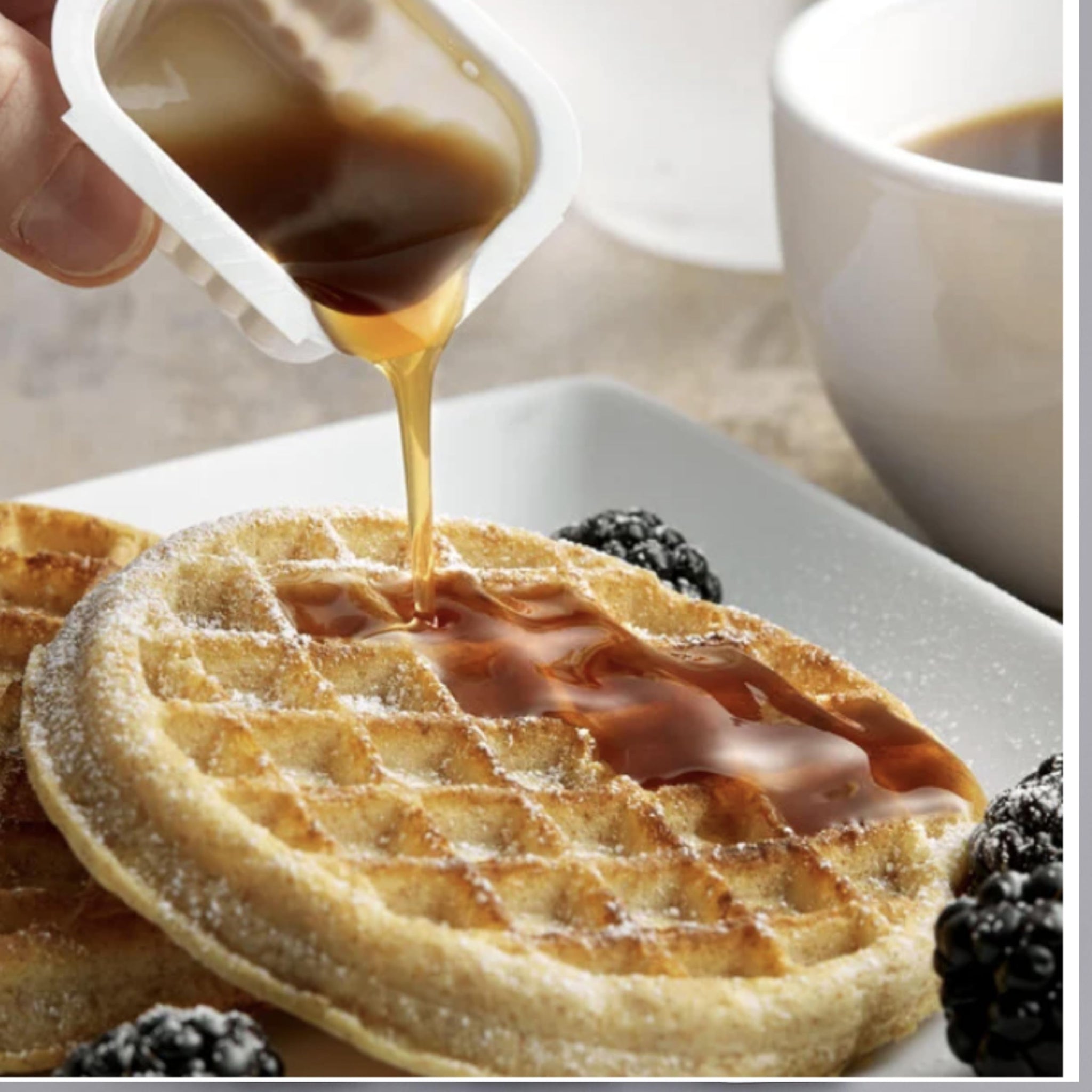 Sugar Free Pancake Syrup Cups - 30 Pack (1 oz Each) | Low Calorie Breakfast Syrup, Maple, Single Serve Portion Control for Pancakes, Waffles, French