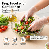 ForPro Disposable Poly Gloves, Food Grade, BPA-Free, Latex-Free, Powder-Free, Lightweight Plastic Gloves for Cooking, Food Prep, Food Service, One