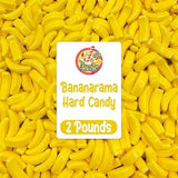 Bananarama Banana Candy - 2 LB Bulk Banana Flavored Hard Candy - Yellow Banana Candies - Candy Bananas for Gumball Machine Refills, Buffets, Party