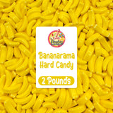 Bananarama Banana Candy - 2 LB Bulk Banana Flavored Hard Candy - Yellow Banana Candies - Candy Bananas for Gumball Machine Refills, Buffets, Party