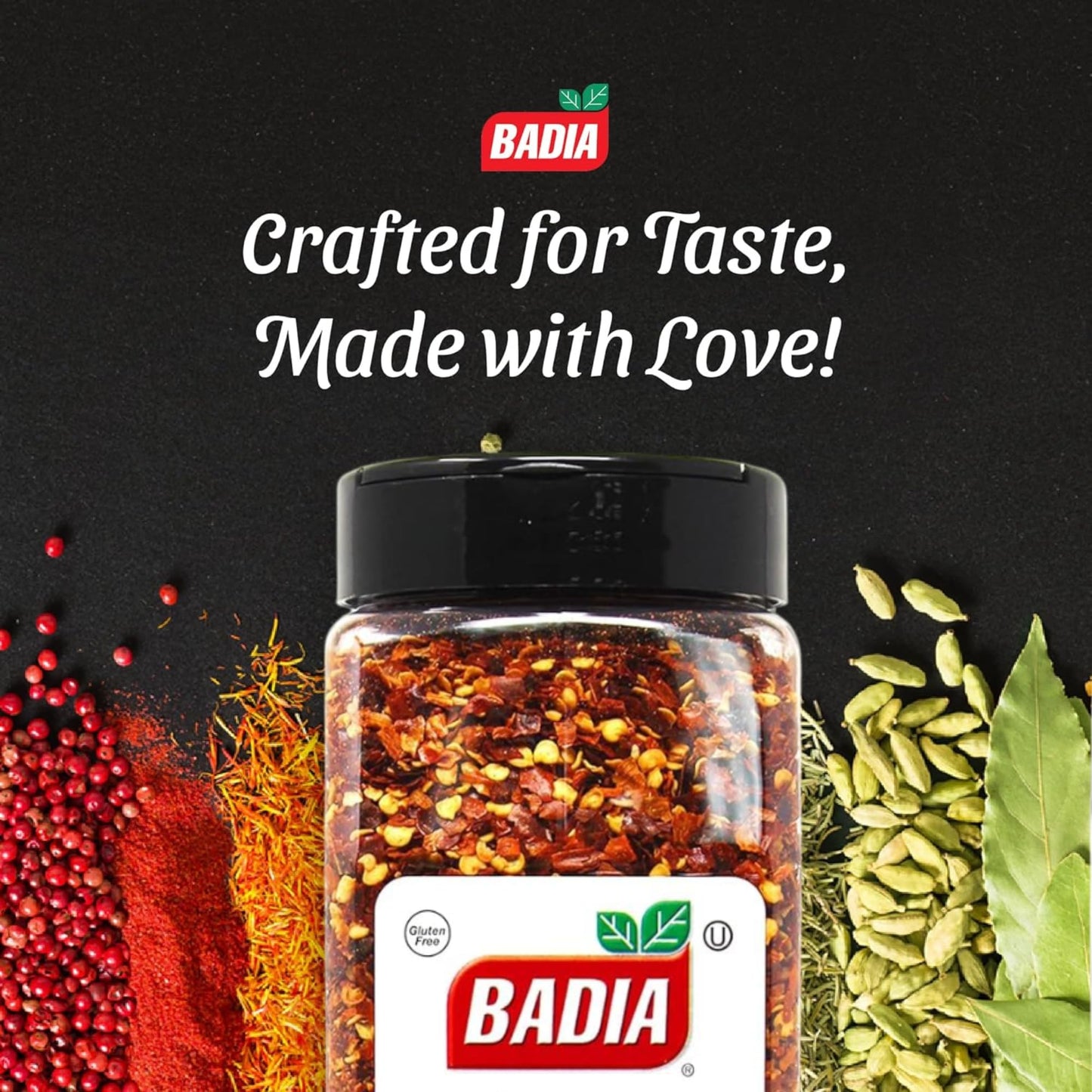 Badia Crushed Red Pepper, 12 oz - Dried and Crushed Red Chili Flakes for Cooking, Seasoning, and Topping
