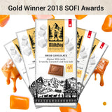 MilkBoy Swiss Chocolates Milk Chocolate Bars, Caramel Salt - 3 oz, 2 Pack