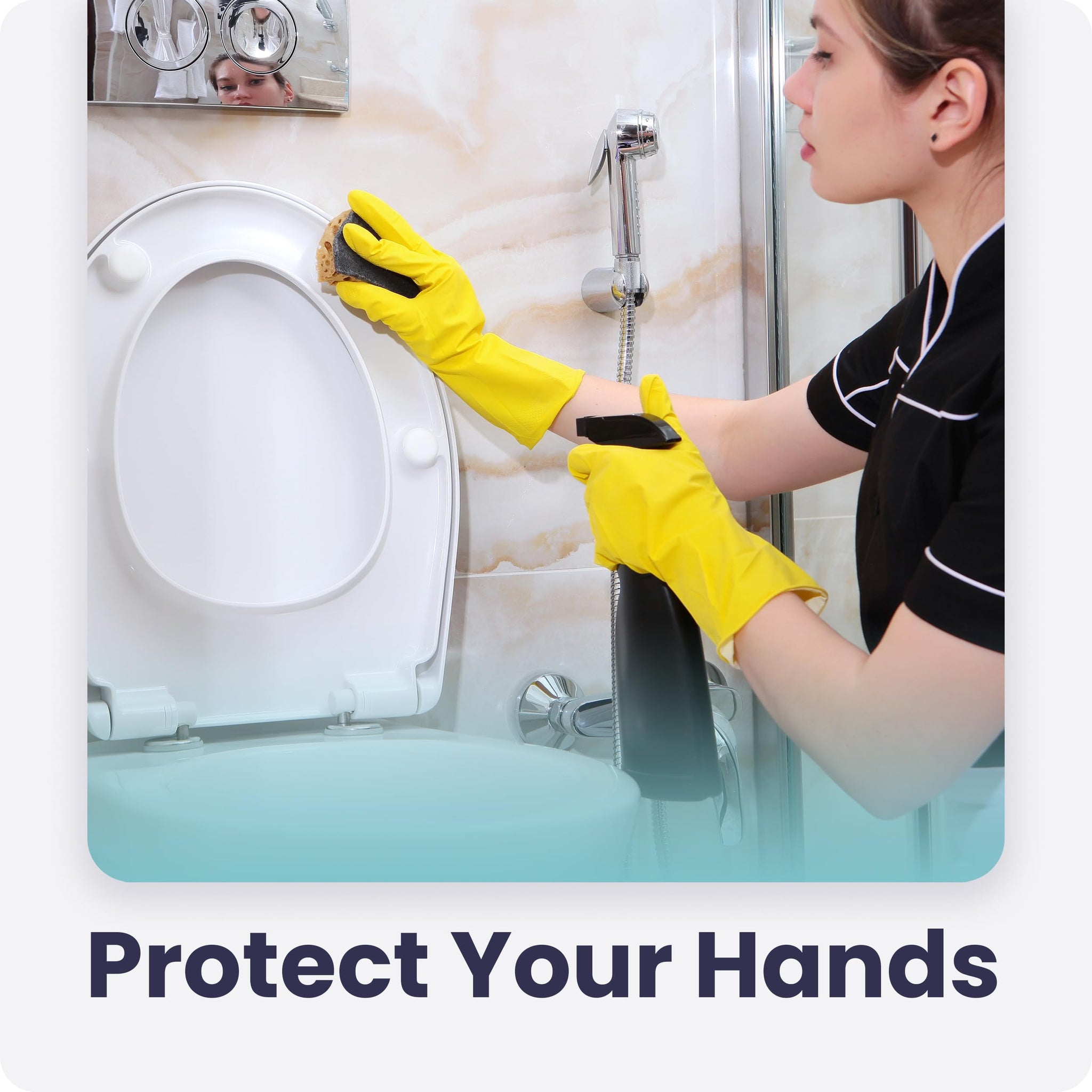 FMP Brands 60 Pairs Rubber Gloves for Washing Dishes, Non-Slip, Waterproof, Reusable for Cleaning, Kitchen, Bathroom, Household (Medium, Yellow)