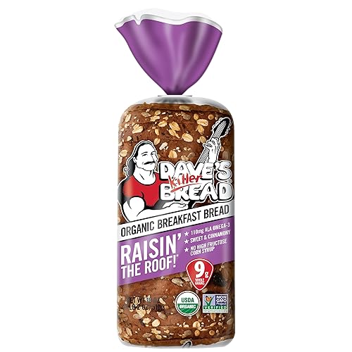 Dave's Killer Bread Raisin' the Roof!, Cinnamon Raisin Organic Breakfast Bread, 18 oz Loaf