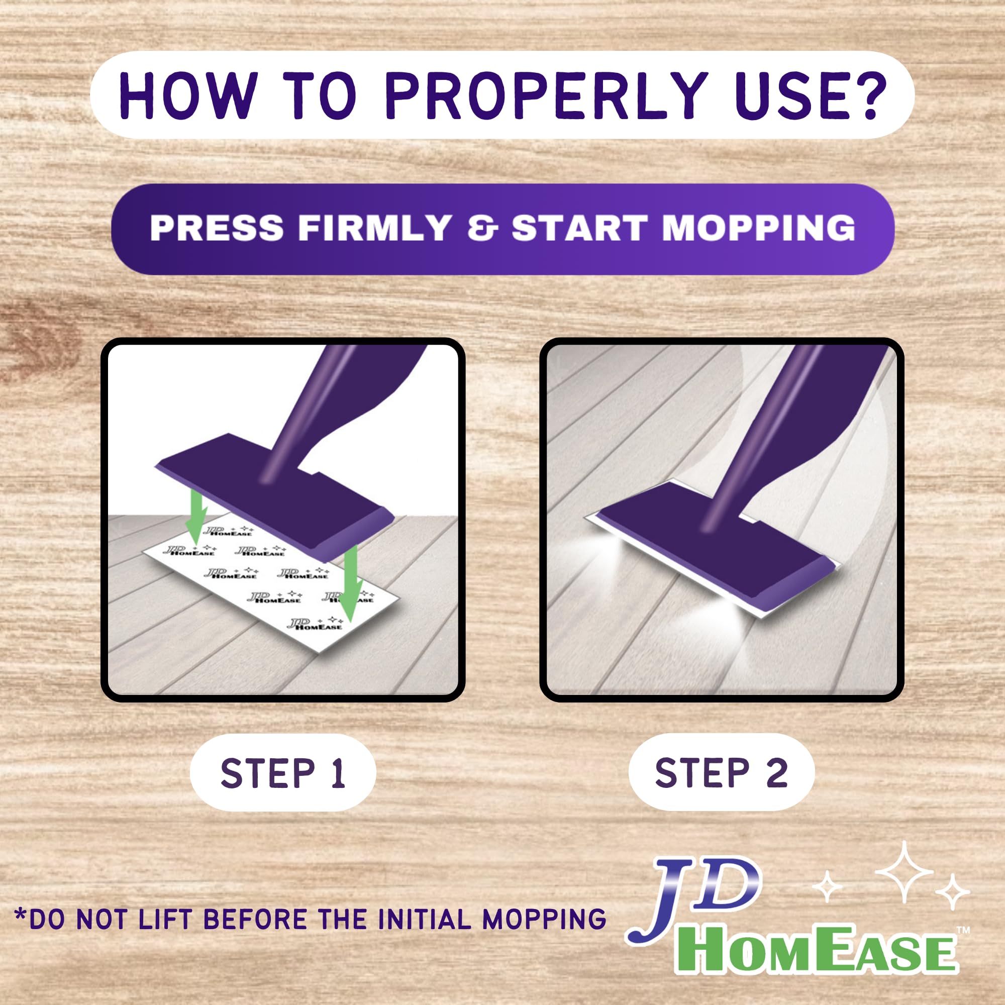 JD HOMEASE 48 Pack Premium Microfiber Replacement Pads for Swiffer WetJet - Super Absorbent, Lint-Free, Durable-11"x5.5", Perfect Fit Swiffer WetJet