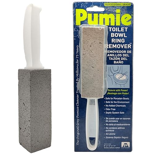 PUMIE Pumice Stone Toilet Bowl Cleaner (1-Pack) - Heavy Duty Scouring Stick for Toilet - Pumice Stone for Cleaning Rings, Bowls, Hard Water Stains