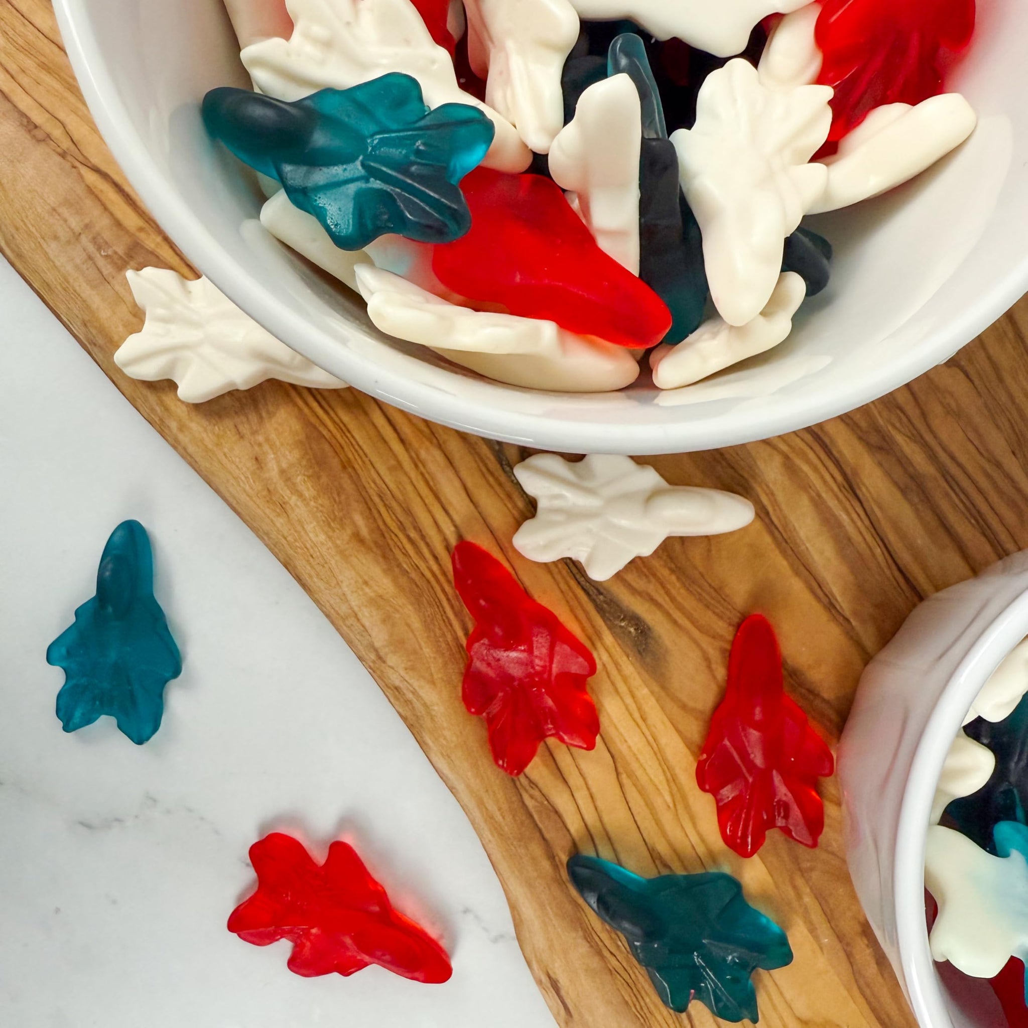 Red, White & Blue Candy Airplane Gummies, 1 Pound Bulk Bag, Patriotic Candy, The Hampton Candy Company