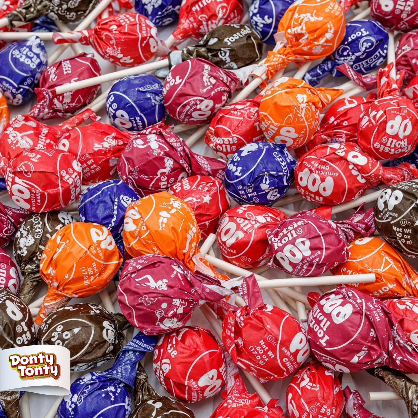POPS Lollipops 1 lb - Bulk Bag, 5 Assorted Flavors, Gluten Free, Chewy Center & Hard Candy Coating, Individually Wrapped Suckers (24 Pieces)