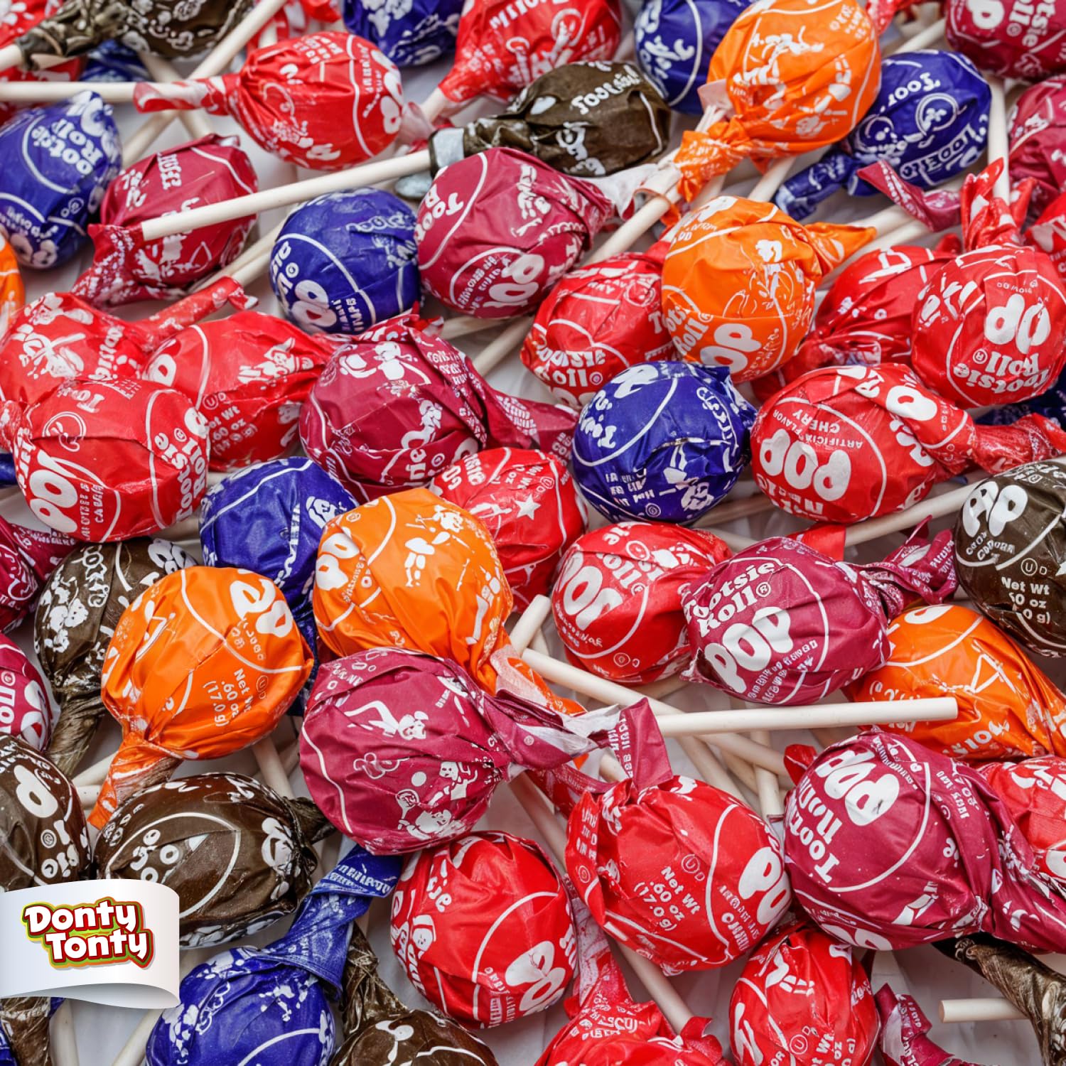 POPS Lollipops 1 lb - Bulk Bag, 5 Assorted Flavors, Gluten Free, Chewy Center & Hard Candy Coating, Individually Wrapped Suckers (24 Pieces)