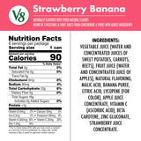V8 Strawberry Banana 100% Fruit and Vegetable Juice, 8 fl oz Can (6 Pack)