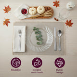 Aya's Cutlery Kingdom 50 Pack Clear Plastic Plates 9 Inch - Heavy Duty, Round, Disposable Plates for Parties, Weddings, and Events - Elegant Party