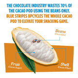 Blue Stripes - Peanut Butter Crunch Whole Cacao Truffle Chocolate Bars, 70% Cacao, Peanut Butter Crunch, Healthy Chocolate, Vegan, No Refined Sugar