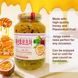 Apexy Authentic Korean Honey Passion Fruit Tea, Passionfruit Puree , Just Add Hot Water, Gourment Blend for Smoothies, Cocktails Desserts and Spread