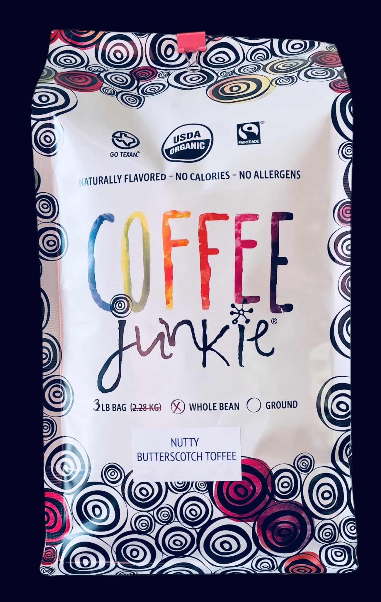 Coffee Junkie- Nutty Butterscotch Toffee- 3lb Whole Bean Coffee