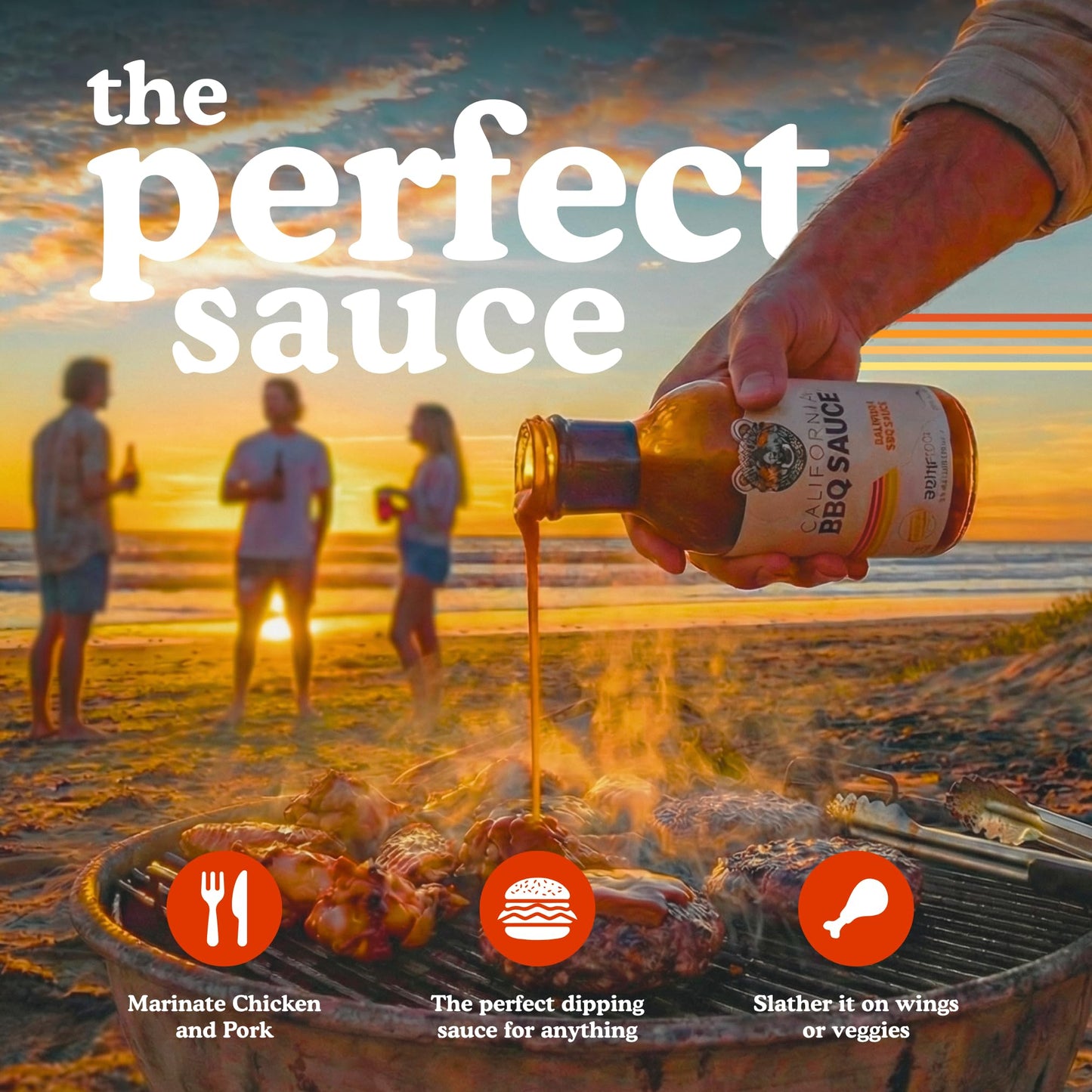 Apricot Habanero BBQ sauce - Bearfoot BBQ - Gluten Free, 13.3 Oz, Small Batch, Non GMO, No Preservatives, No Corn Syrup, No Seed Oils. Marinade