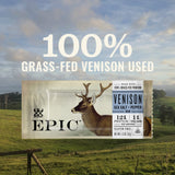EPIC Venison Sea Salt and Pepper Bars, Keto and Paleo Friendly, Whole 30, Protein Snacks, 4 Ct, 5.2 oz