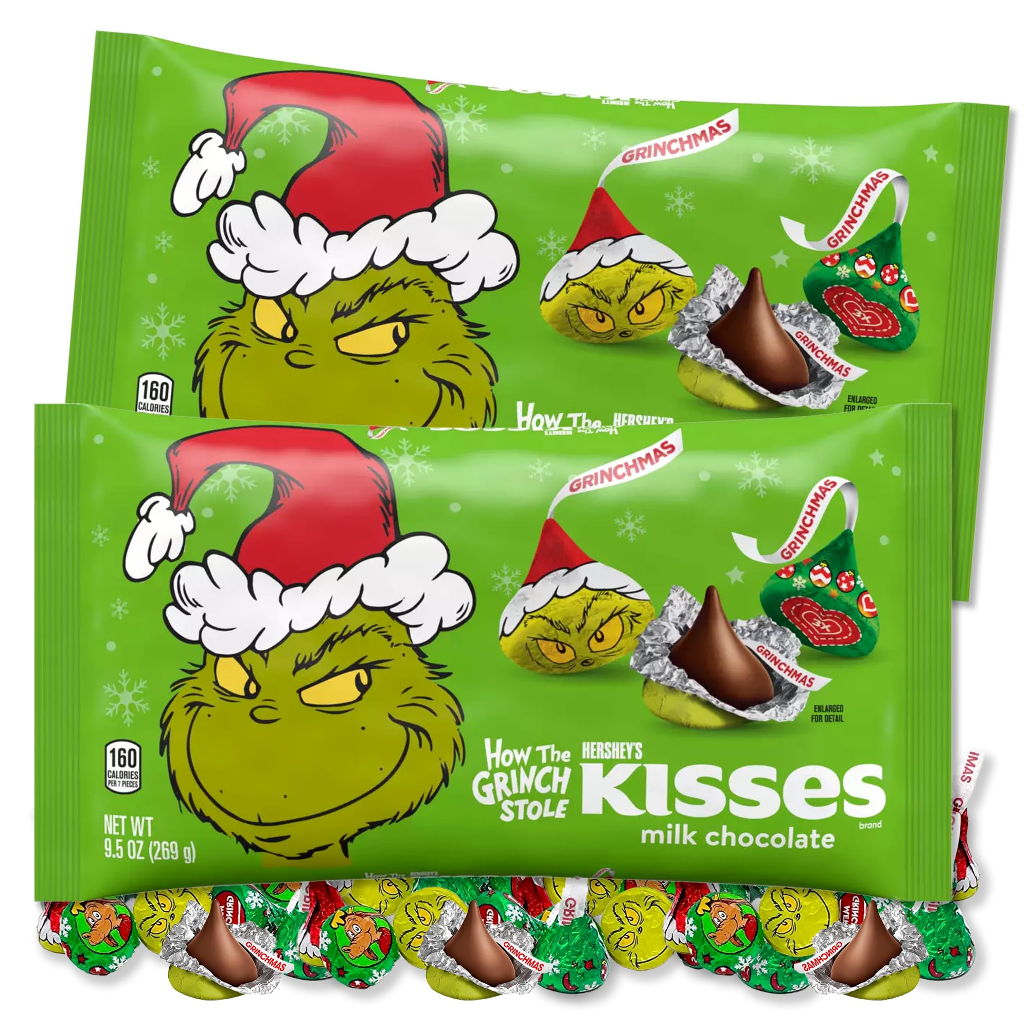 Chocolate Drops Candy 2 Pack of 9.5oz Bags of Chocolate Christmas Candy, Holiday Chocolate Drops, Stocking Stuffer Candy for Kids and Adults