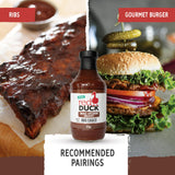 Red Duck Smoked Applewood Molasses Organic BBQ Sauce - Kansas City Style barbecue sauce, 17 ounces