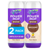 Swiffer Power Mop Wood Refill Solution, QuickDry Hardwood Floor Cleaner for Mopping Home, Bathroom, Kitchen, All Purpose Multi-Surface Solution